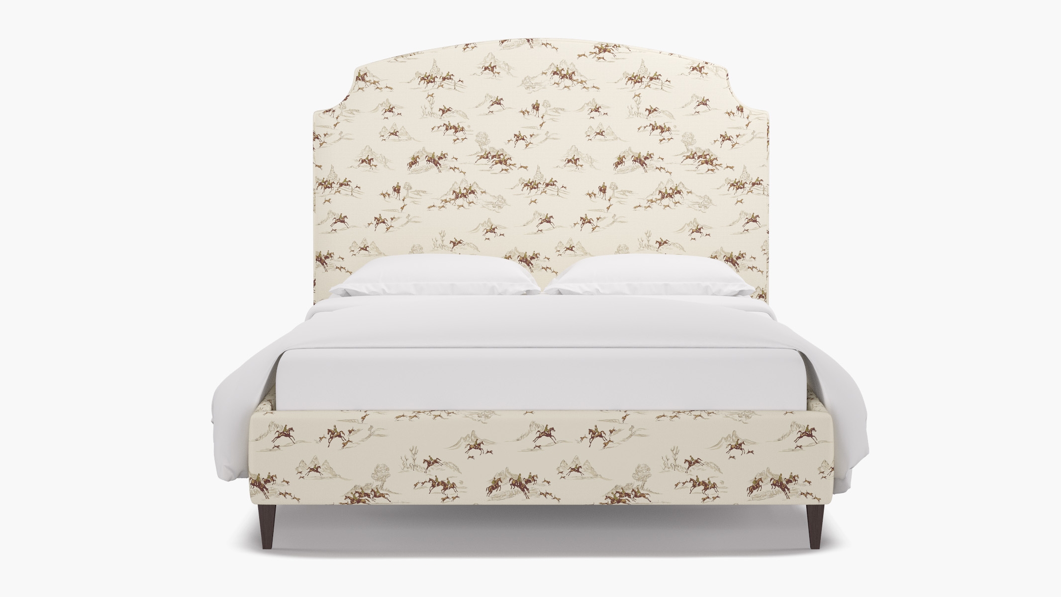 Cove Bed, Green Cotswold Hunt, Espresso Square Tapered Leg, Twin - Image 0