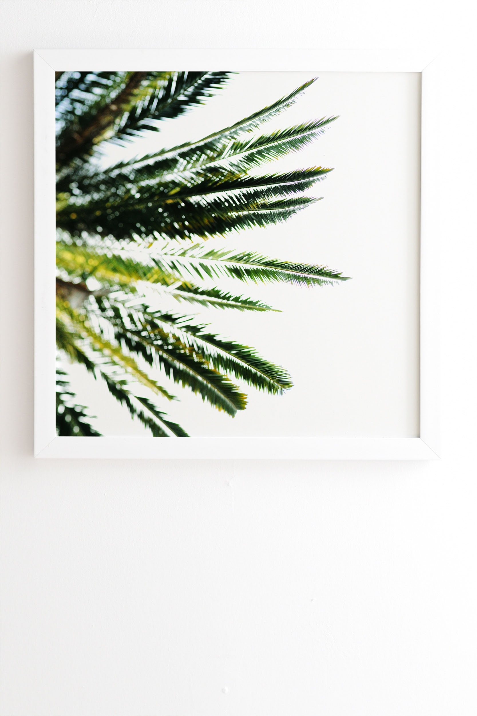 Beverly Hills Palm Tree by Chelsea Victoria - Framed Wall Art Basic White 14" x 16.5" - Image 1