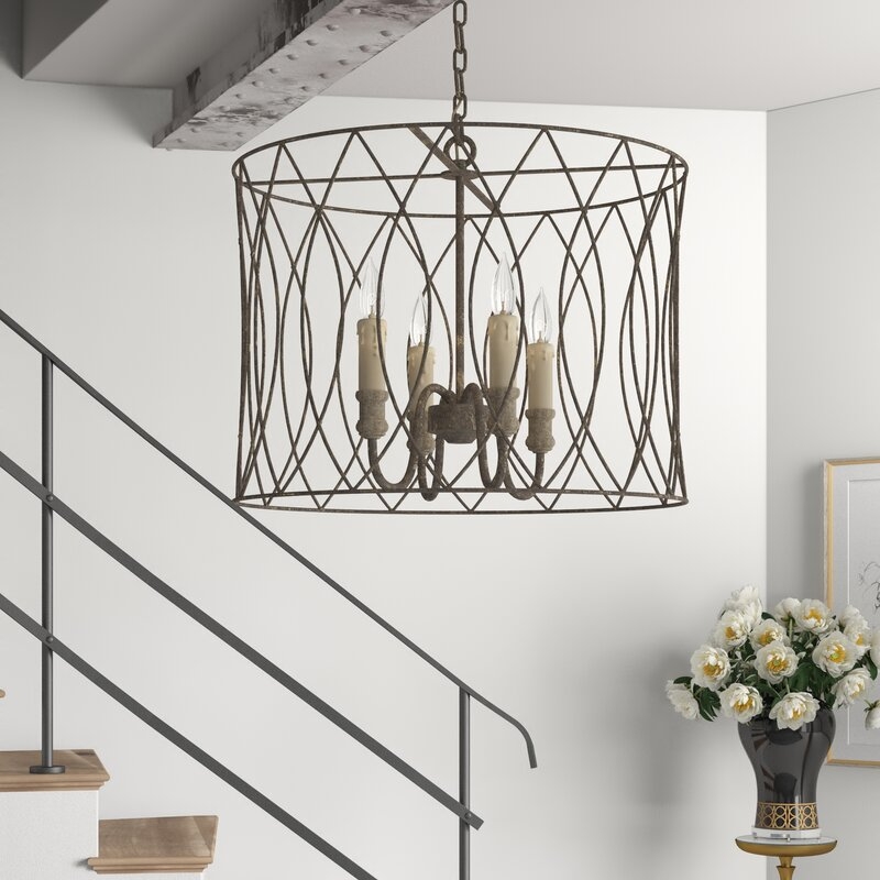 Gabby Mia 4-Light Candle Style Drum Chandelier - Image 0