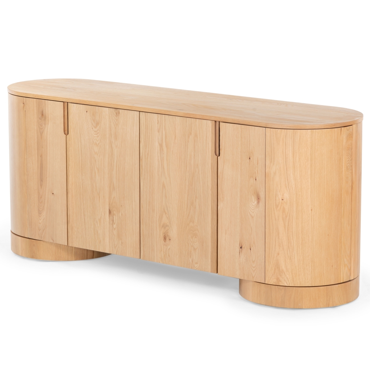 Jesbelina Oval Wood Sideboard - Natural - Image 8