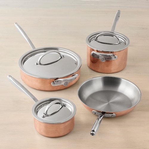 Williams Sonoma Thermoclad Copper 7-Piece Cookware Set - Image 0