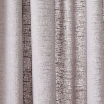 Textured Luxe Linen Curtain, Frost Gray, 48"x84" - Image 1