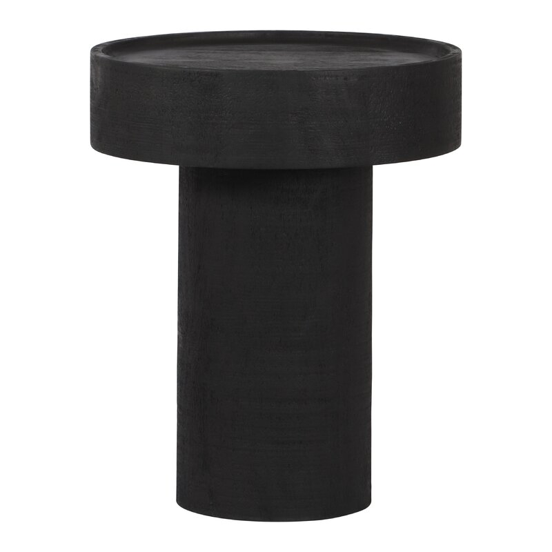 Solid Wood End Table, Black - Image 0