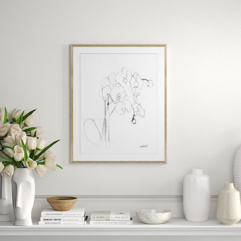 Soicher Marin Orchid Studies 2 by Lisa Pevaroff - Picture Frame Drawing Print on Paper - Image 0