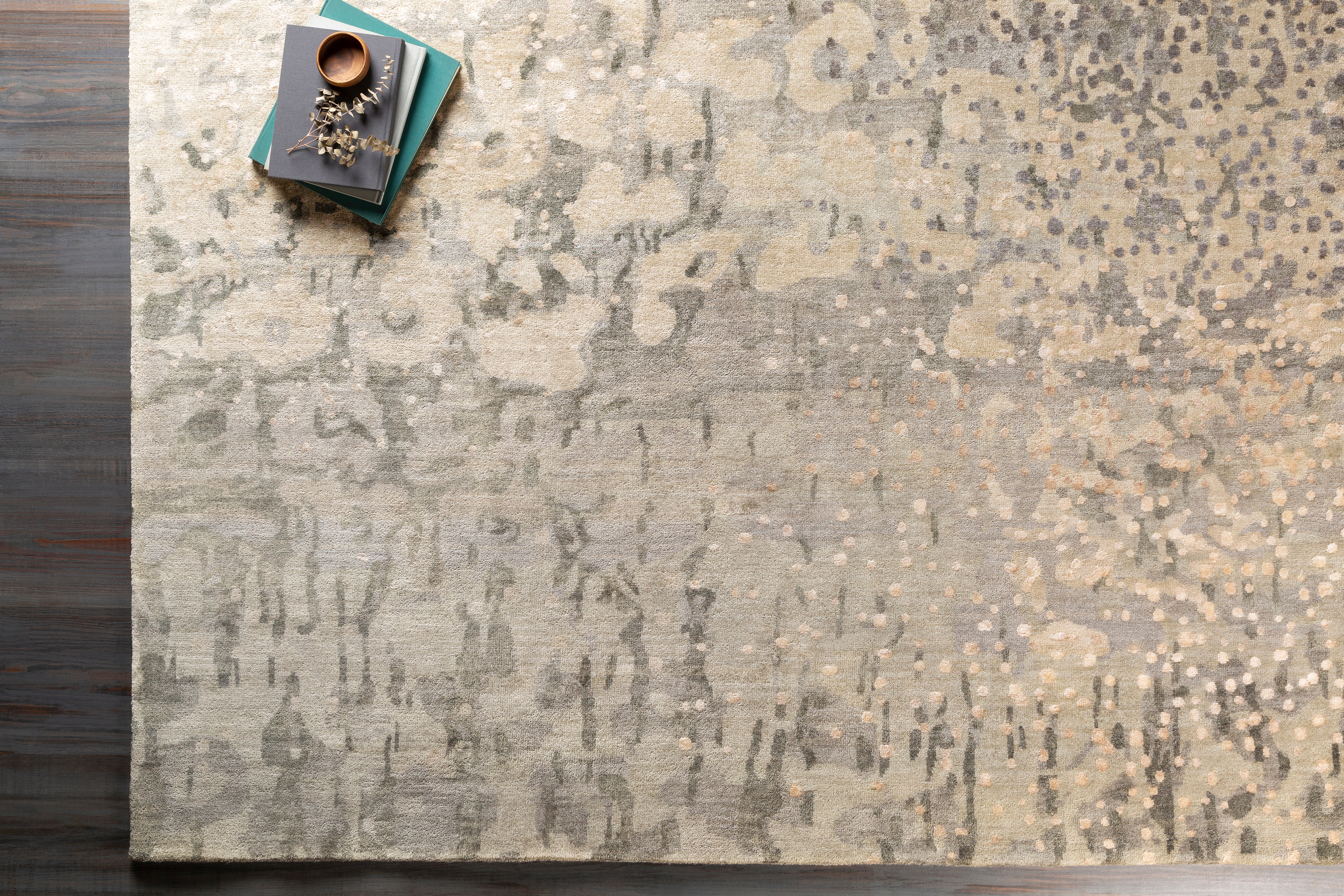 Watercolor Beige Indoor 12' x 15' Handmade Rug - Image 2