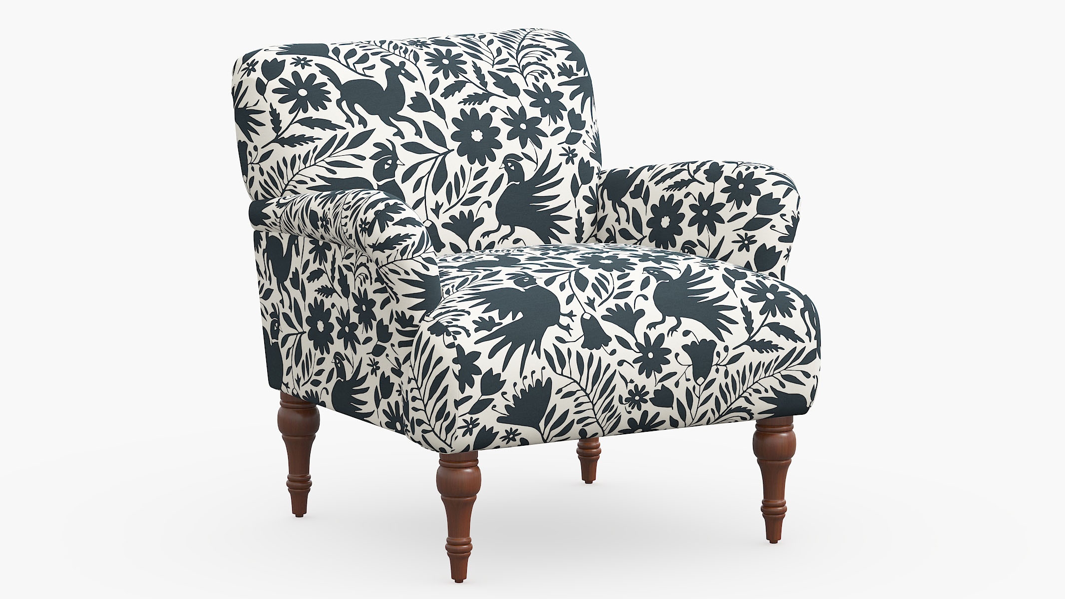 Traditional Accent Chair, Ink Frida - Image 0