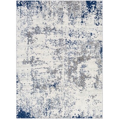 Baptista Abstract Blue/Gray/Ivory Area Rug - Image 0