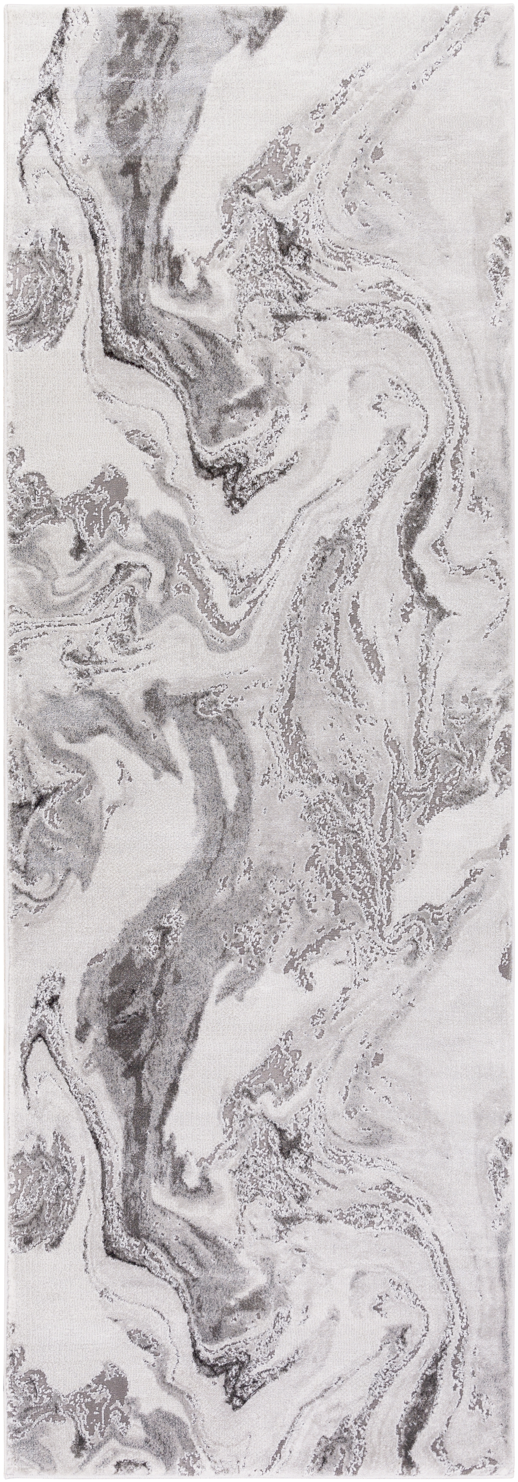 Tibetan Gray Indoor 2'7" x 7'7" Machine Woven Rug - Image 0