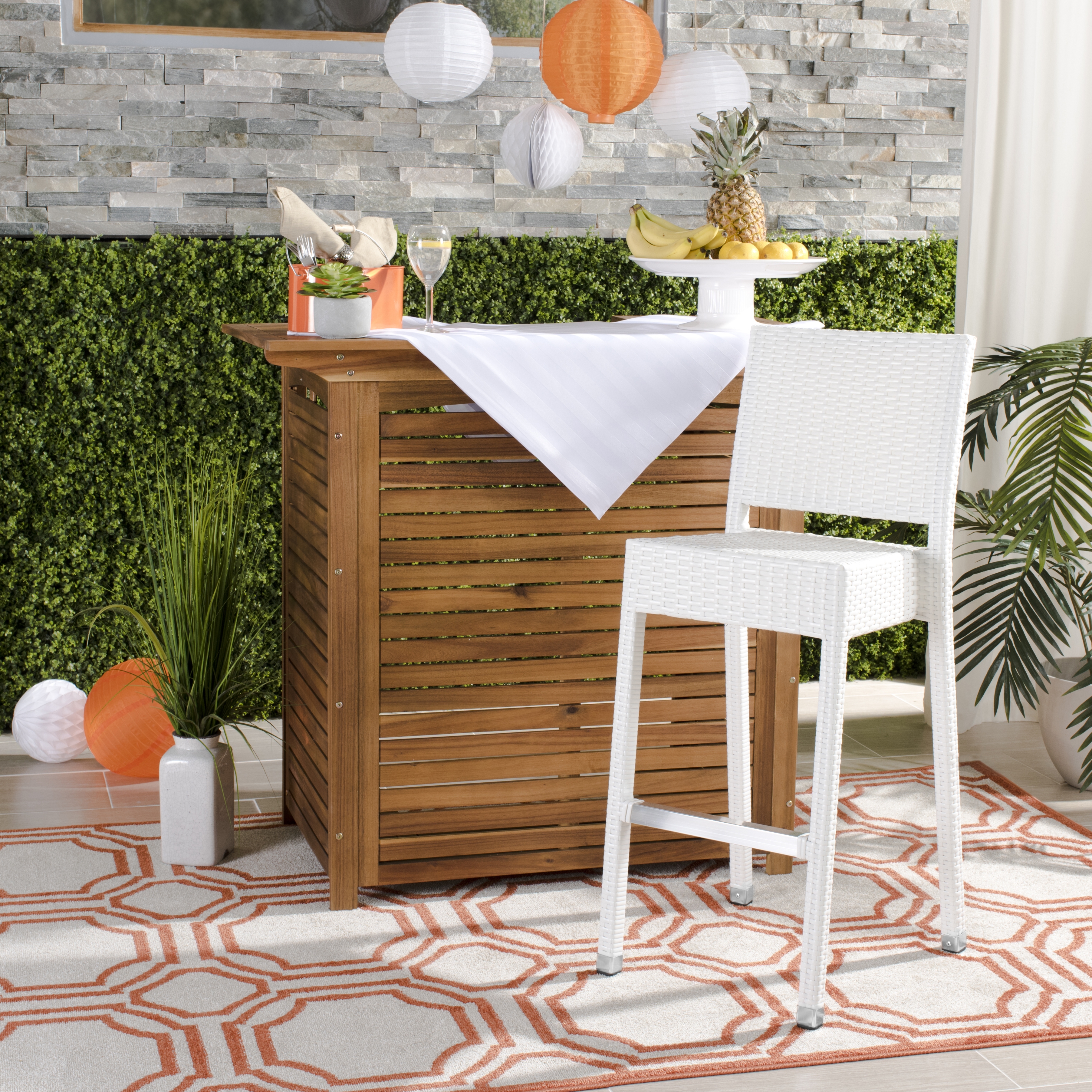 Bethel Indoor-Outdoor Bar Stool - White - Safavieh - Image 7