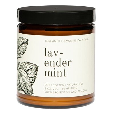 Lavender Mint Scented Jar Candle - Image 0