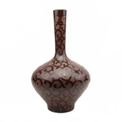 Lifestyle Ceramic Collection Brown 13.5'' Ceramic Table Vase - Image 0