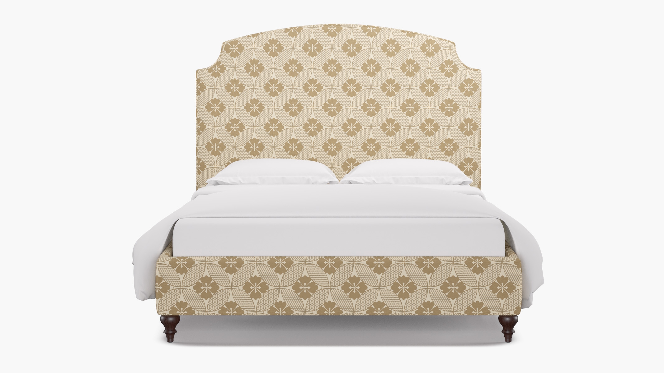 Cove Bed, Rattan Solaire, Espresso Traditional Turned Leg, Queen - Image 0
