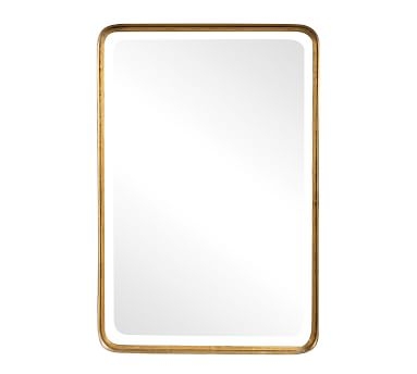 Cayucos Rectangular Mirror, Brass, 3" X 20" X 30" - Image 4