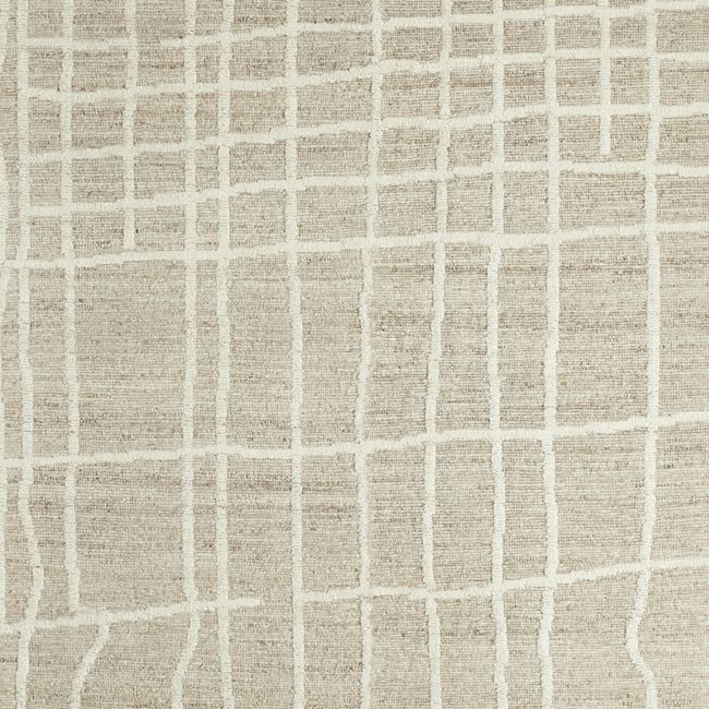 Agen Wool Handwoven Grid Caramel Brown Area Rug 12'x15' - Image 0