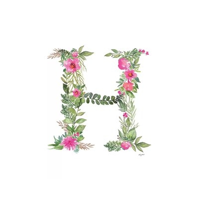 Botanical Letter H by Kelsey Mcnatt - Wrapped Canvas Gallery-Wrapped Canvas Giclée - Image 0