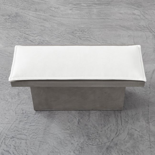 Span Small White Bench Cushion - Image 0