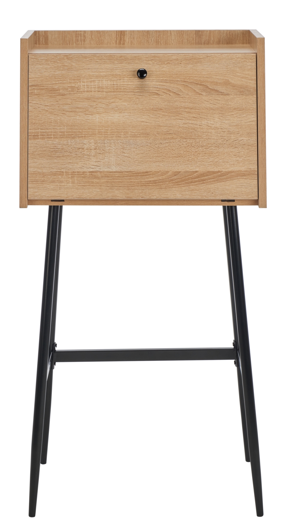 Xander Modern Secretary Desk - Natural / Black - Safavieh - Image 0