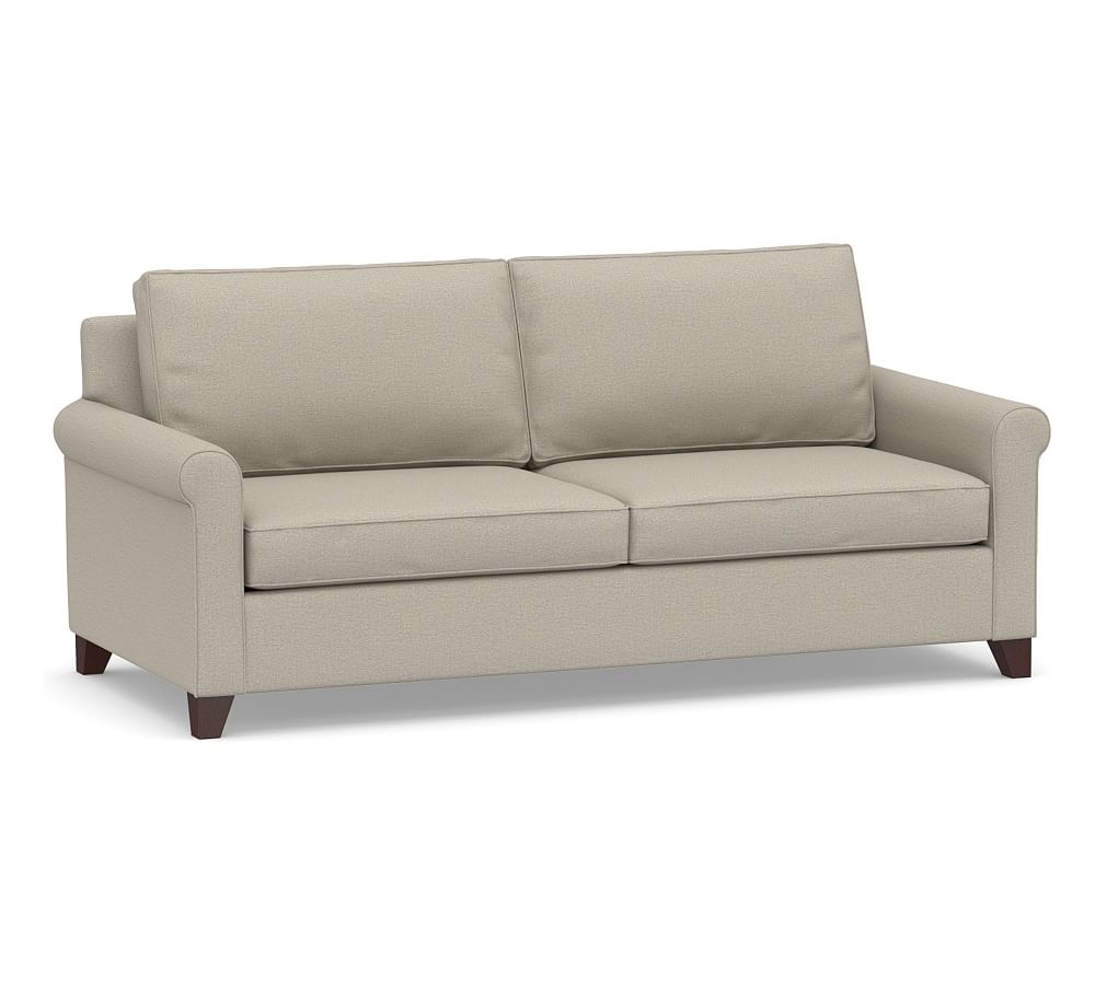 Cameron Roll Arm Upholstered Deep Seat Sofa 2-Seater 88", Polyester Wrapped Cushions, Performance Boucle Fog - Image 0