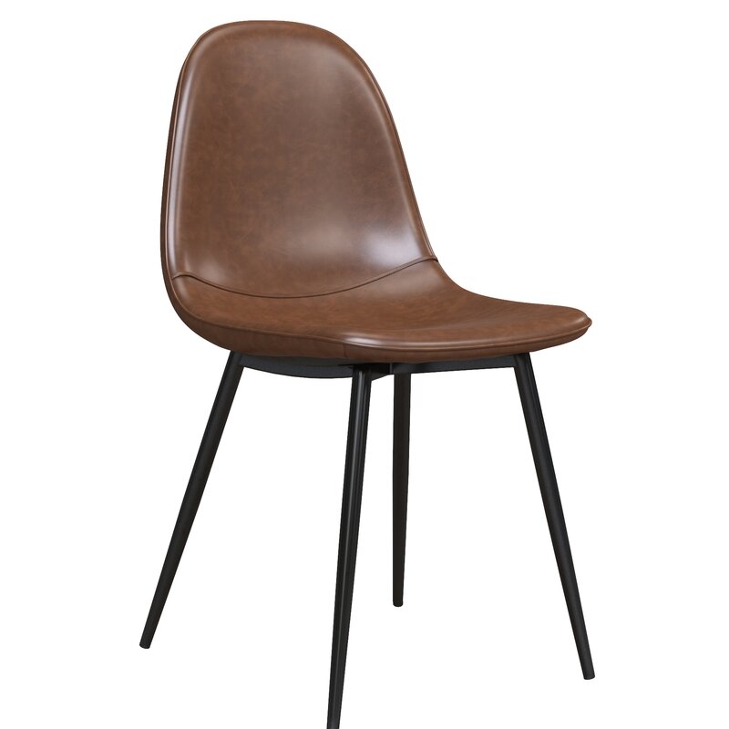 Wade Side Chair, Caramel Faux Leather, Set of 4 - Image 3