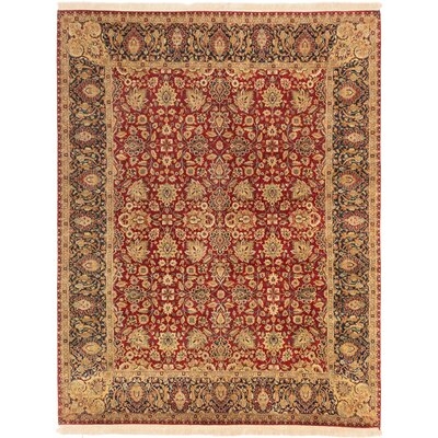 One-of-a-Kind Ishee Hand-Knotted 2010s Kargahi Red/Beige 8' x 10' Wool Area Rug - Image 0