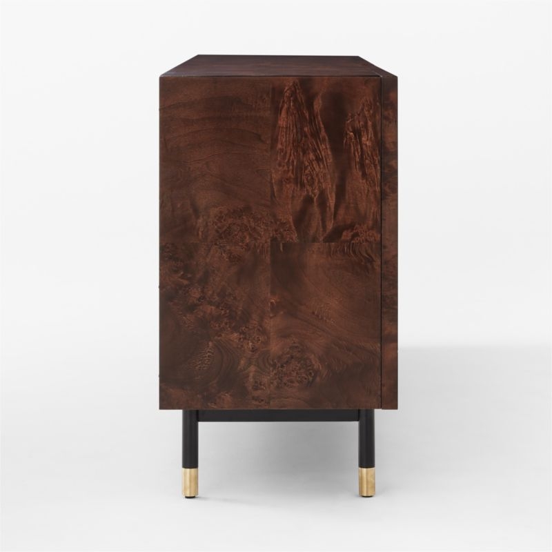Carbon 82" Brown Burl Wood Media Console - Image 4