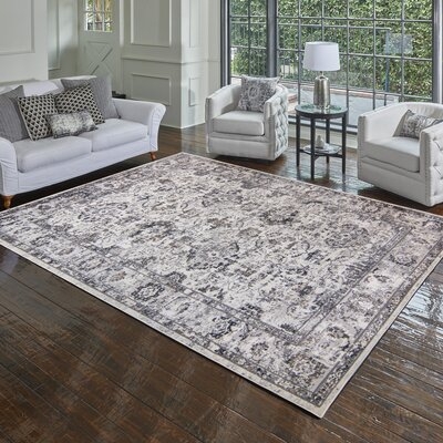 Barkhad Abstract Beige/Black/White Area Rug - Image 0