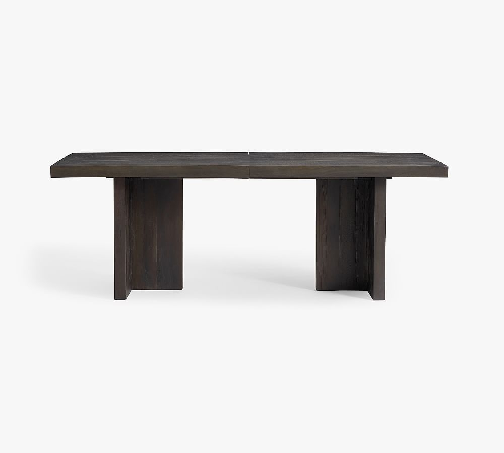 Rocklin Reclaimed Wood Extending Dining Table, Rustic Black - Image 0