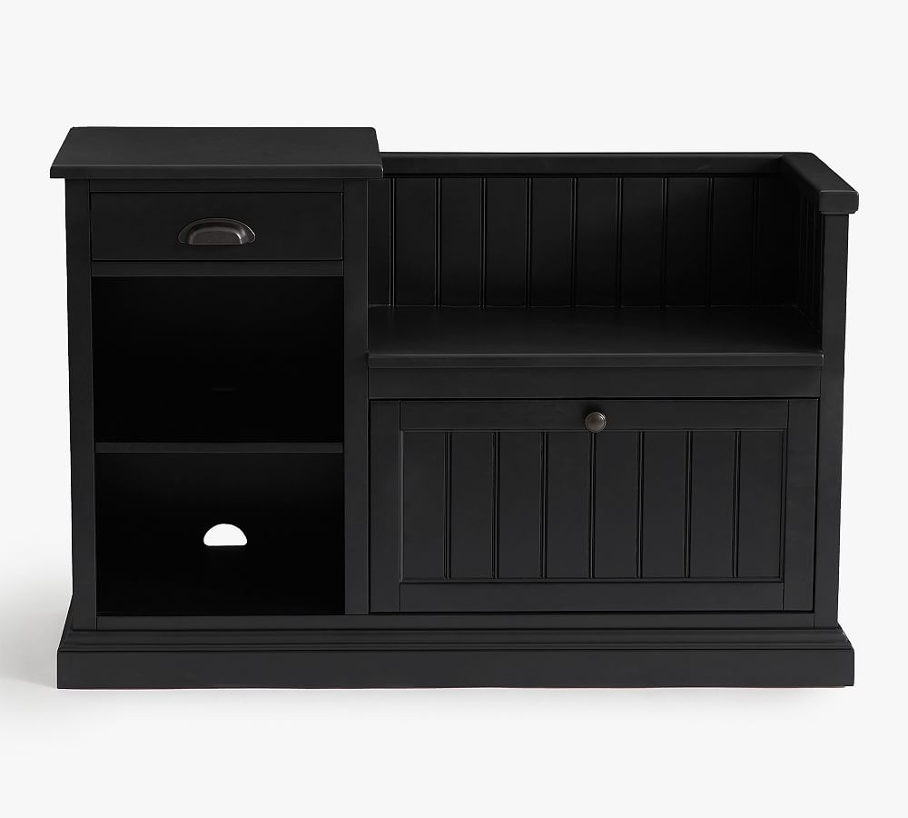 Aubrey Entryway Storage Bench, Black - Image 0