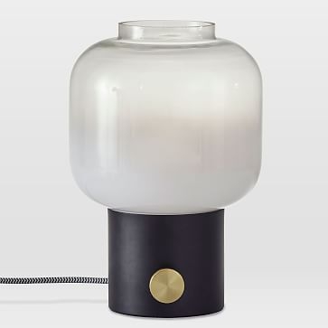 Glass Jar Table Lamp, Brass - Image 2