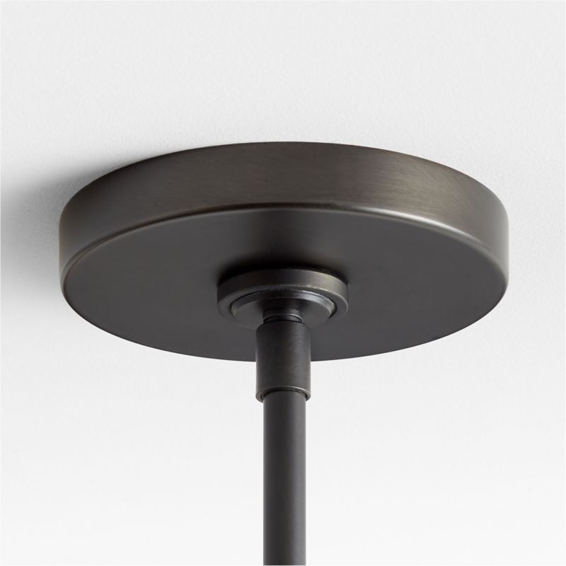 Dakota Black Pendant Light with Large Milk White Glass Globe - Image 3