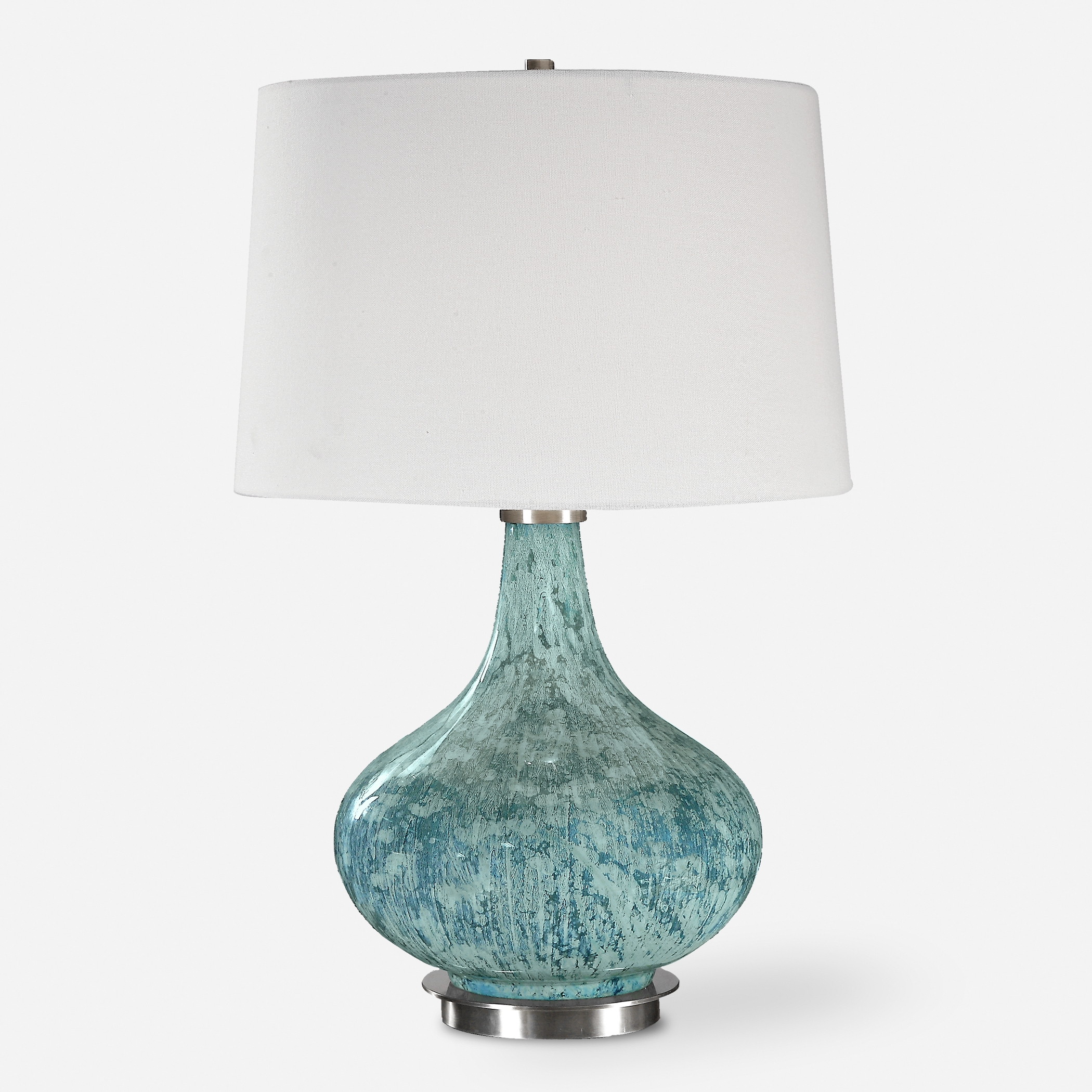 Celinda Blue Gray Glass Lamp - Image 0