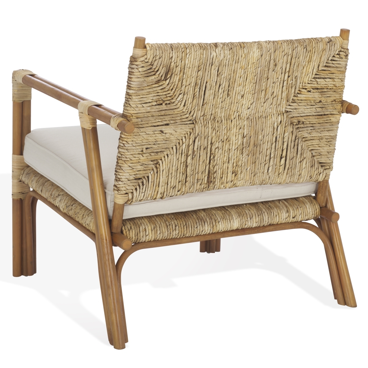 Elexa Banana Weaving Accent Chair - Natural / White - Image 7