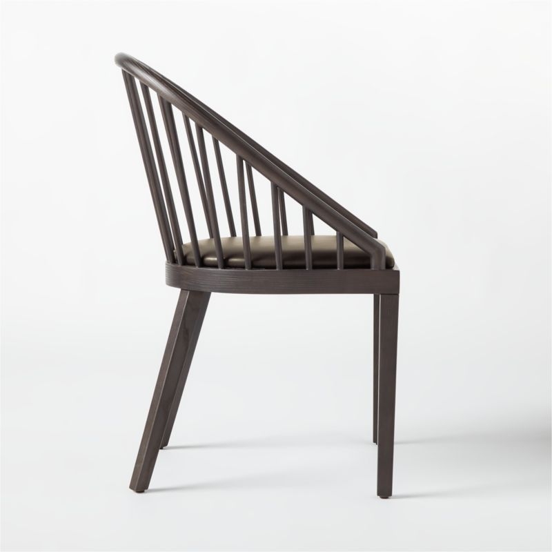 Comb Blackened Wood Dining Chair - Image 4