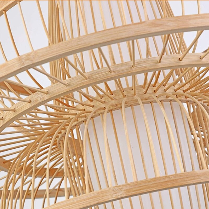 Bamboo Wicker Rattan Chandelier - Image 2