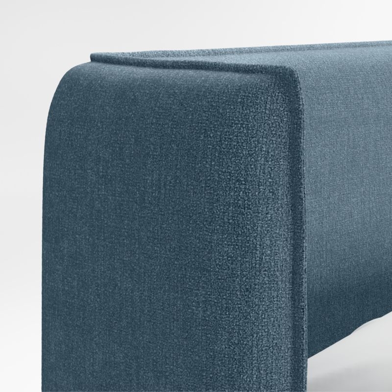 Noa Shelter Denim Blue Upholstered Kids Full Storage Bed - Image 1