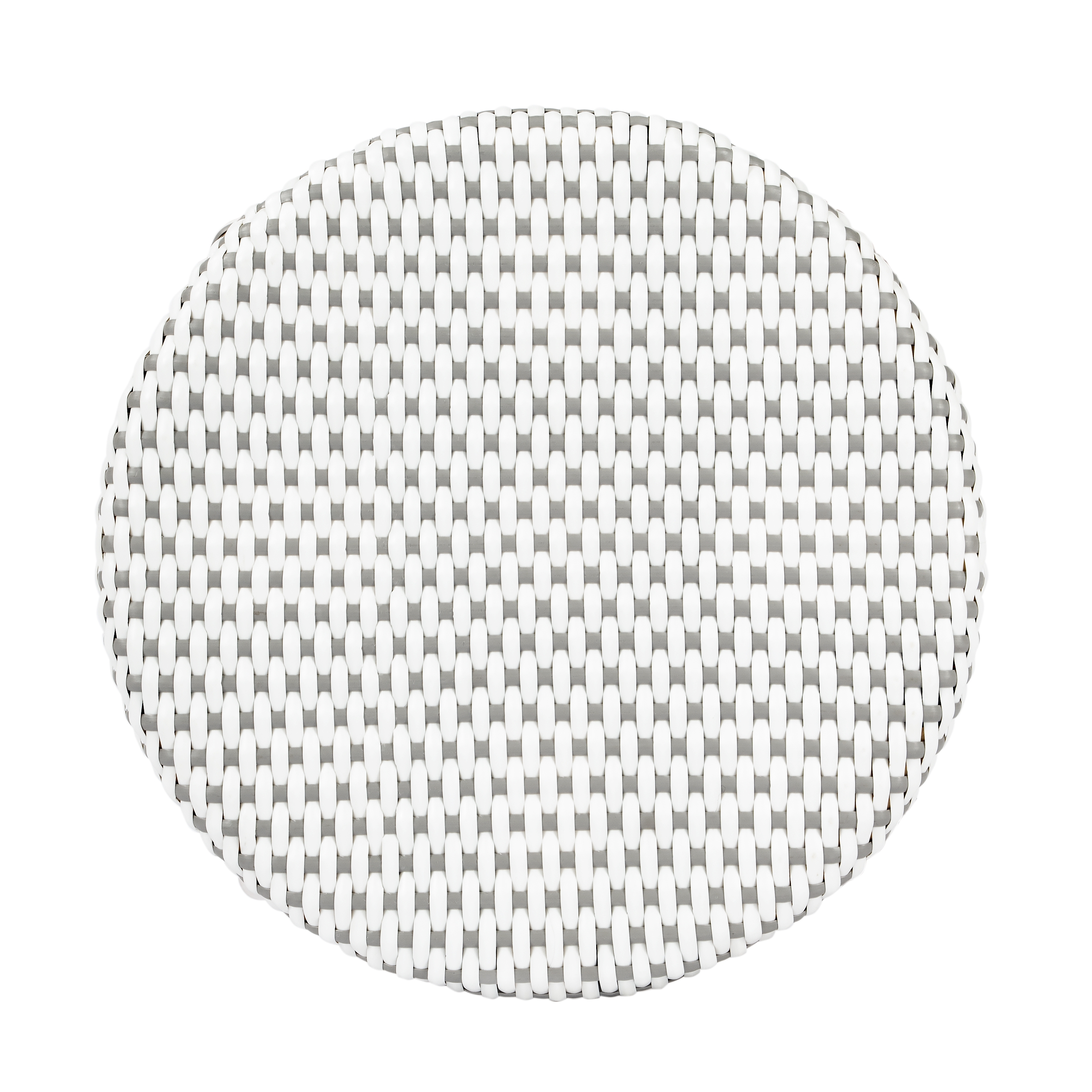 Tobias White/Gray Dot / Natural Rattan Frame Counter Stool - Image 3