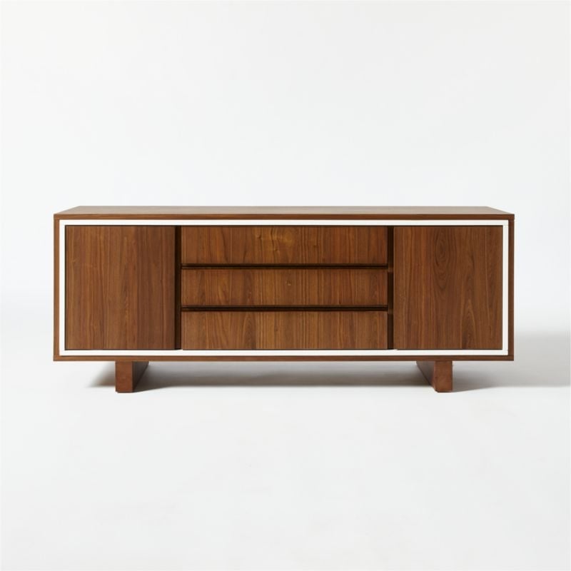 Trim Walnut Media Credenza - Image 1