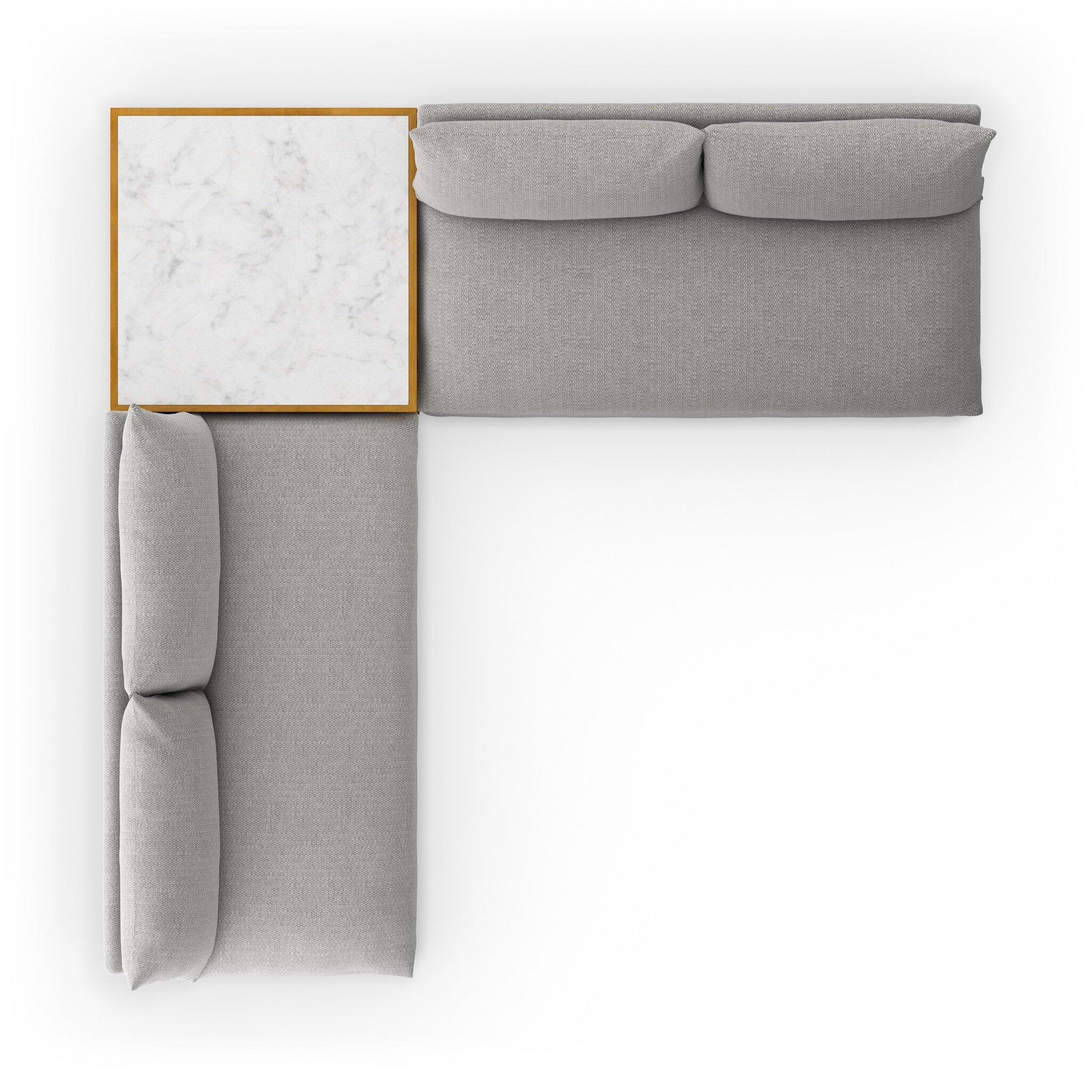 Grant Outdoor 2-Piece Sectional W/ Coffee Table - Faye Ash - Image 5