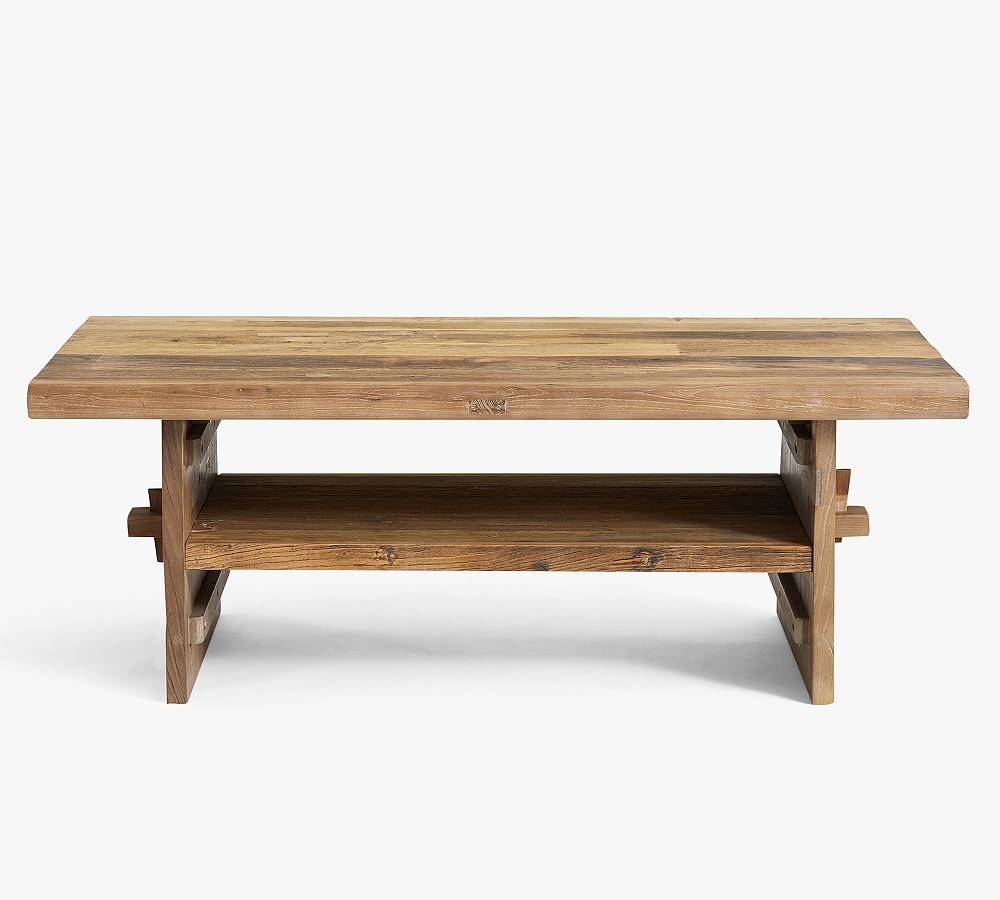 Easton Reclaimed Wood Coffee Table, Weathered Elm - Image 0