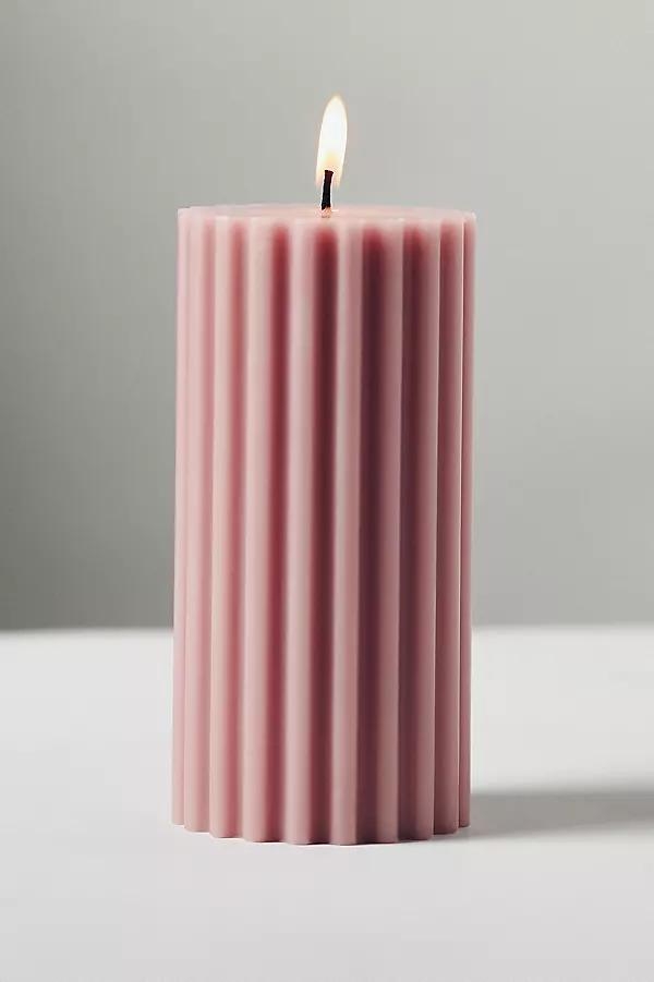 Fluted Pillar Candle - Image 0