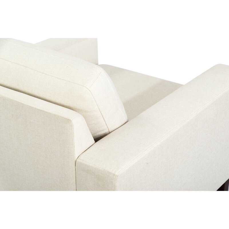 Azekiel 34" W Polyester Blend Armchair, Cream - Image 3