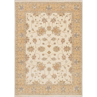One-of-a-Kind Pryear Hand-Knotted 2010s Serapi Beige 4'7" x 6'6" Wool Area Rug - Image 0