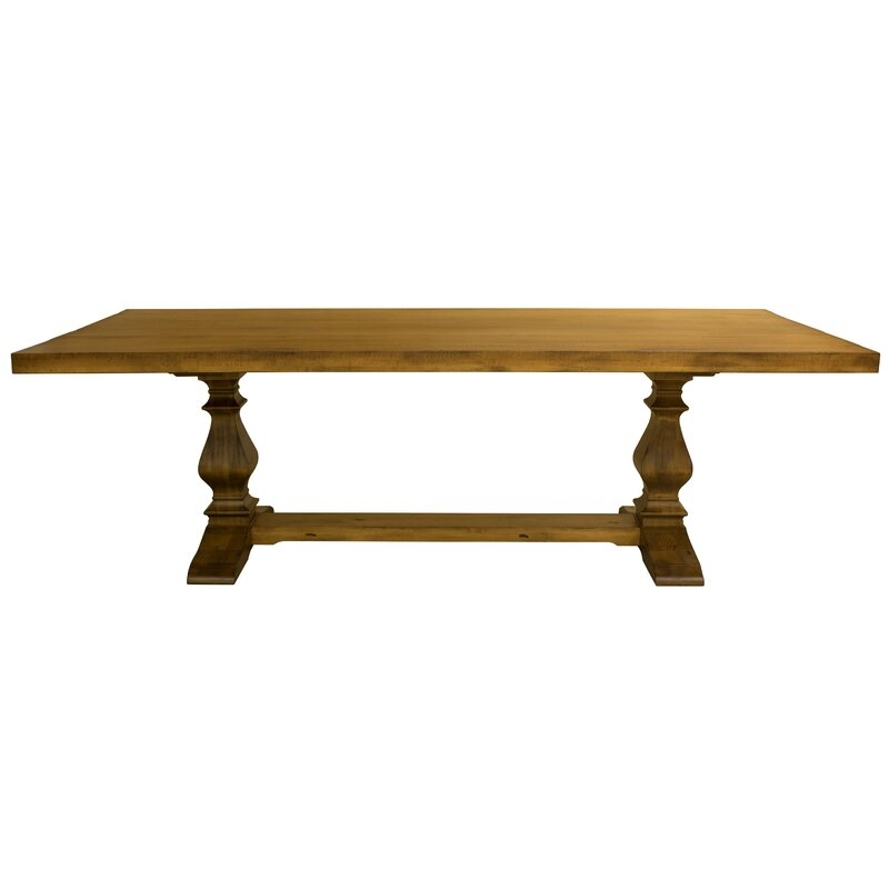  Ashford Maple Dining Table Color: Distressed Flax, Size: 29.75" H x 80" W x 42" D - Image 0