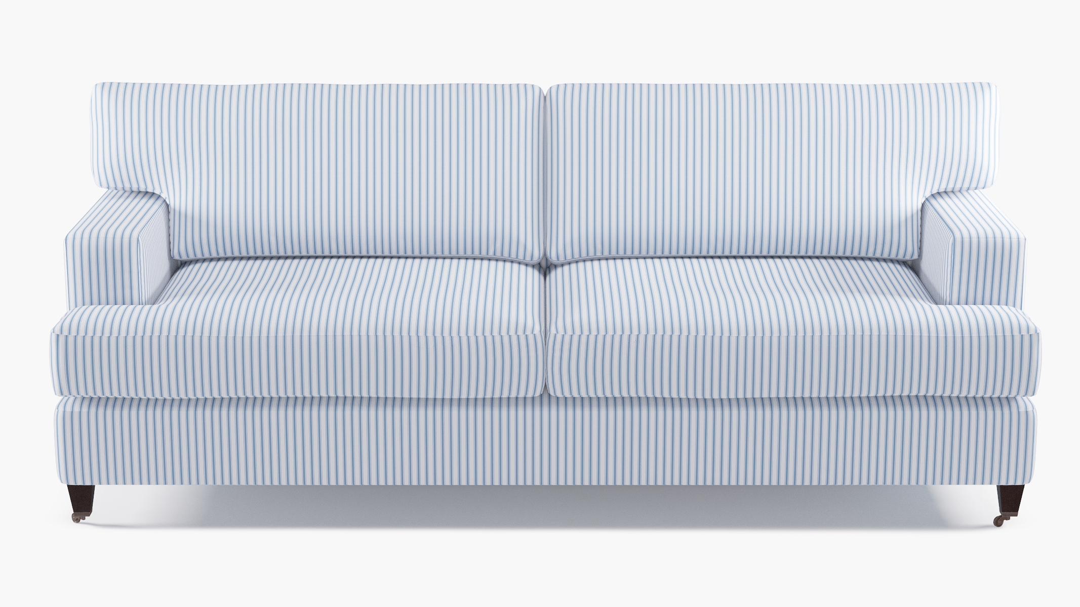 Classic Sofa, Cornflower Classic Ticking Stripe, Espresso - Image 0