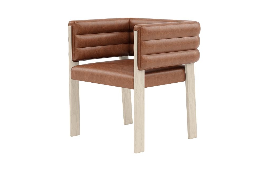 Nora Leather Upholstered Wood Framed Chair - Image 2