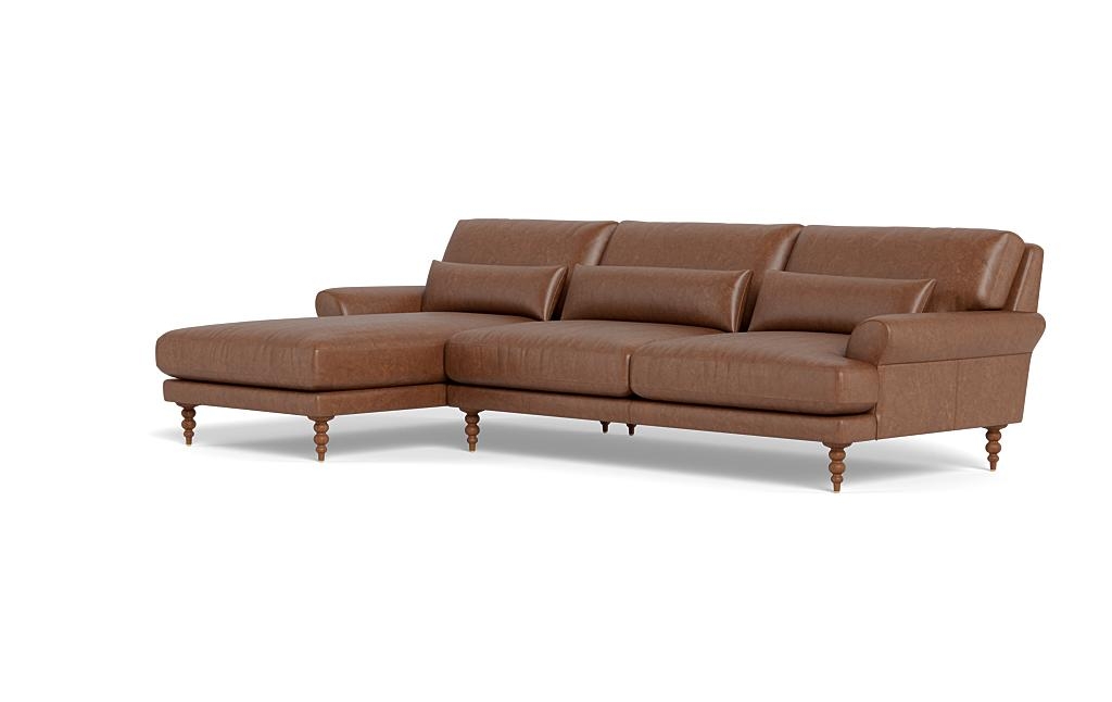 Maxwell Leather Sectional Sofa with Left Chaise by Apartment Therapy - Image 2