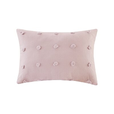 Foxe Jacquard Pom Pom Cotton Throw Pillow - Image 0