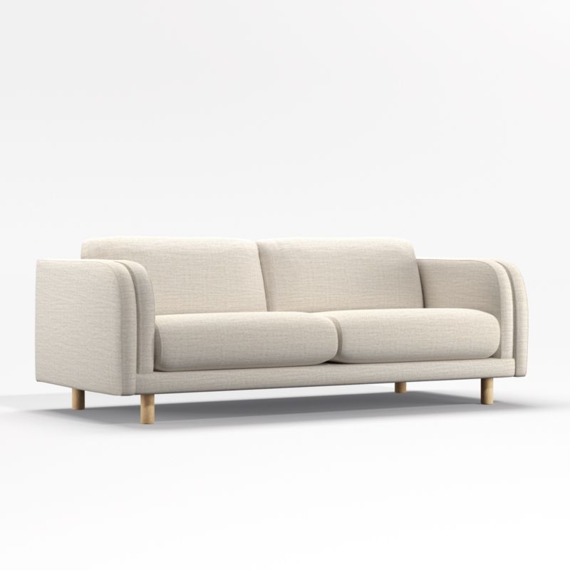 Pershing Curved-Arm 90" Sofa, Shale - Image 5