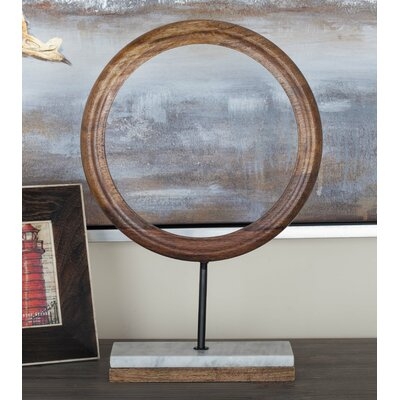 Constantino Wood/Metal Marble Ring Sculpture - Image 0