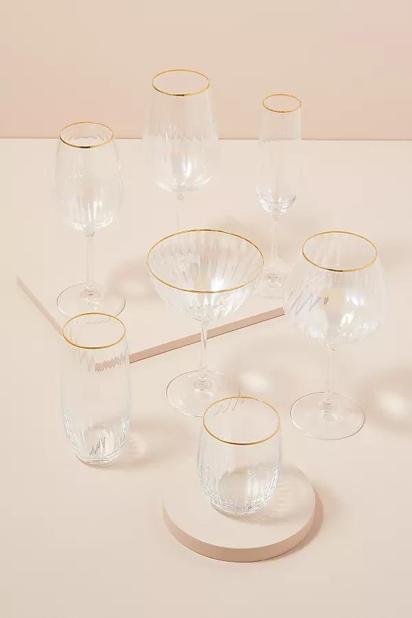 Waterfall Coupe Glasses, Set of 4 - Image 0